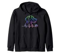 Pointeur allemand à poil dur avec motif de patte de chien Sweat à Capuche