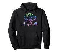 Pointeur allemand à poil dur avec motif de patte de chien Sweat à Capuche