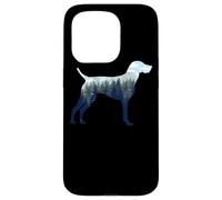 Pointeur Allemand à Poils Courts Silhouette de Maman Amoureux de la Nature Coque pour iPhone 15 Pro