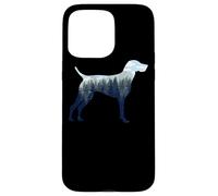 Pointeur Allemand à Poils Courts Silhouette de Maman Amoureux de la Nature Coque pour iPhone 15 Pro Max