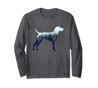 Pointeur Allemand à Poils Courts Silhouette de Maman Amoureux de la Nature Manche Longue