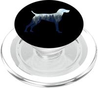 Pointeur Allemand à Poils Courts Silhouette de Maman Amoureux de la Nature PopSockets PopGrip pour MagSafe