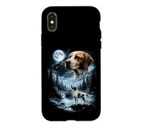Pointeur Anglais Hurlant à la Lune rétro 90's Dog Coque pour iPhone X/XS