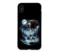 Pointeur Anglais Hurlant à la Lune rétro 90's Dog Coque pour iPhone XS Max