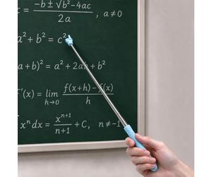 Pointeur de doigt extensible, pointeur manuel pour enseignants avec télescopique, mini bâton de pointage rétractable, fournitures indispensables pour salle de classe élémentaire - Bleu