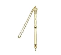 Pointeur de la Bible Yad Torah Outil de lecture avec chaîne pour étude religieuse Aide à l'enseignement juif Bar Mitzvah Cadeau 17 cm - Tête de couronne dorée