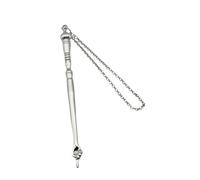 Pointeur de la Bible Yad Torah Outil de lecture avec chaîne pour étude religieuse Aide à l'enseignement juif Bar Mitzvah Cadeau 17 cm - Dessus en oignon argenté