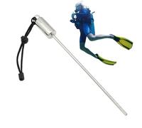 Pointeur de plongée | Bâton de chatouillement en acier inoxydable - Bâton de chatouille de homard avec lanière graduée pour faire du bruit pour la plongée dans l'eau de mer