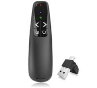 Pointeur de présentation Clicker Remote, Lumière Verte Ergonomique Telecommande Présentateur sans Fil Pointeur pour Présentateur USB-A/C pour Démonstration pour Présentation, Enseignement, Conférence