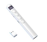 Pointeur de présentation laser 2.4G sans fil pour PowerPoint PPT Compatible avec MAC/Windows/Linux System pour Mac Laptop Computer Support Page Turning Hyperlink Functions Plug and Play Idéal pour les