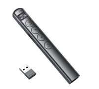Pointeur de présentation laser 2.4G sans fil pour PowerPoint PPT Compatible avec MAC/Windows/Linux System pour Mac Laptop Computer Support Page Turning Hyperlink Functions Plug and Play Idéal pour les