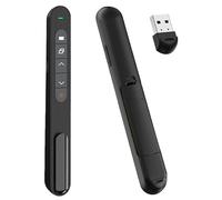 Pointeur de Présentation Sans Fil, Compatible avec Télécommande Universelle pour Diapositives PowerPoint/Keynote/Google Slides/PDF/Word - Plug, Play, 30pieds de portée, Laser Rouge Puissant