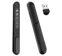 Pointeur de Présentation Sans Fil, Compatible avec Télécommande Universelle pour Diapositives PowerPoint/Keynote/Google Slides/PDF/Word - Plug, Play, 30pieds de portée, Laser Rouge Puissant