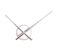 Pointeur d'horloge en métal pour horloge murale à faire soi-même, deuxième mouvement silencieux, kit créatif de décoration d'intérieur, pour aiguilles des heures et des minutes en métal (argenté)