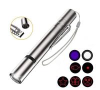 Pointeur laser - 7 en 1 - 5 modes - Rechargeable par USB