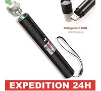 Pointeur Laser - GREEN - 1mW - Longue Portée 10KM - Charge USB - Nouveau Modèle