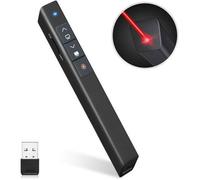 Pointeur Laser Powerpoint Sans Fil 2.4GHz USB 100M Lumière Pointeur, Télécommande Volume Stylo avec Flip PowerPoint Clic LBQ86