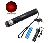 Pointeur Laser Rouge 303 Haute Puissance 8000m - Faisceau Longue Portée, Mise au Point Réglable, Stylo Laser Professionnel