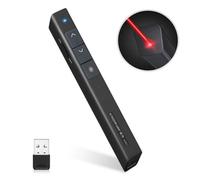 Pointeur Laser Sans Fil, Présentateur Laser [2.4GHz 100M] Télécommande Stylo avec Flip PowerPoint Clic,PPT Multi Media