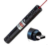 Pointeur laser USB, lampe torche laser a lumiere verte et rouge, lampe laser pour entraineur