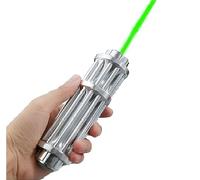 Pointeur laser vert puissant - Portée de 2 km, boîtier en métal robuste, compact et économe en énergie, parfait pour les présentations et les activités de plein air