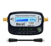 Pointeur satellite numérique | Appareil de mesure numérique pour un alignement rapide des satellites avec écran LCD, boussole et sortie sonore | Idéal pour Astra 19.2, Hotbird | Câble F et