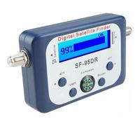Pointeur Satellite Numérique/Satfinder Parabole Détecteur Localisateur de Signal avec Boussole Buzzer Noir