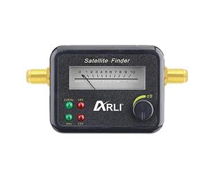 Pointeur satellite Satellite numérique avec affichage Signal pour placer des antennes satellite avec câble de raccordement entre LNB receuver SAT Finder plaqué or HD Camping, caravane, bateau arli