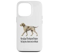 Pointeur slovaque à Poil Dur Mon Chien a Une Barbe et Une Attitude Coque pour iPhone 13 Pro