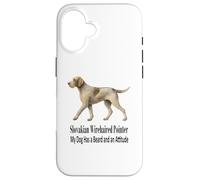 Pointeur slovaque à Poil Dur Mon Chien a Une Barbe et Une Attitude Coque pour iPhone 16