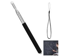Pointeur Télescopique, 1 Pièces Pointeurs Rétractables, Pointeur Pédagogique en Feutre, Perche à Pointer Rétractable Atteignant 100cm, avec Lanière, pour Enseignement Classe Guide (Noir)