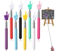 Pointeur Télescopique pour Enseignants Rétractables Bâtons de Pointage en Couleurs pour Enfants pour L'enseignement Dans la Salle de Classe, les Conférences et les Démonstrations 8 Pièces