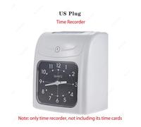 Pointeuse, Enregistreur de temps électronique, Machine d'enregistrement du temps des employés, horloge, carte de présence for enregistreur de temps(Milk White US Plug)