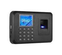 Pointeuse Horaire Machine de présence biométrique par Empreinte Digitale et Mot de Passe, écran LCD multilingue de 2,4 Pouces, enregistreur d'enregistrement des employés, Exportation de données
