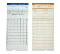 Pointeuse Horaire Personnel, 4pcs Horloge dans l'anglais Time Partage Papier Card DE COMMUT Record Doc DAPUT du Papier du Papier Carte D'ENREGISTREMENT,Fournitures de Bureau