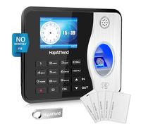 Pointeuse horaire Personnel, Francais biométrique badgeuse pointeuse avec 15 Badge RFID Carte, pointeuse pour Les employés des Petites Entreprises jusquà 1000 utilisateurs sans WiFi 0 Frais Mensuels S