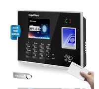 Pointeuse horaire Personnel, Francais pointeuse biométrique à Empreinte Digitale avec Badge RFID Carte, Entreprise badgeuse pour Les employés des Petites Entreprises jusquà 1000 utilisateurs (H2)