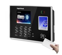 Pointeuse horaire Personnel, Francais pointeuse biométrique à Empreinte Digitale avec Badge RFID Carte, Entreprise badgeuse pour Les employés des Petites Entreprises jusquà 1000 utilisateurs (H2)