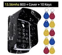 Pointeuse horaire, Système de contrôle d'accès clavier de clavier Couvercle imperméable à l'eau 10PCS EM4100 / TK4100 Keyfobs porte-clés for système de verrouillage de la maison(13.56mhz KIT)