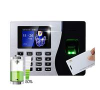 Pointeuse horaire, Système linux USB TCP/IP Temps biométrique d'empreintes digitales Horloge de bureau Système d'enregistrement de présence Timing employés machine lecteur(K14-ID-Battery,EU)