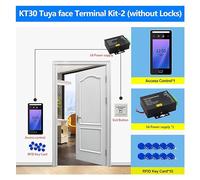 Pointeuse, Machine biométrique de présence de temps Tuya, étanche, Kits de verrouillage électronique, dispositif de reconnaissance faciale, enregistreur d'horloge, lecteur(2)