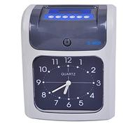 Pointeuse pour petites entreprises, LCD Pièce de présence Machine Punch Horloge Two-Color Face ASSISTANCE Version anglaise la batterie sauvegarde(Clock face)