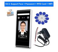 Pointeuses pour employés, Clavier de contrôle d'accès WiFi TCP/IP/USB Dynamique Système biométrique du Visage Présence du Temps de fréquentation de la Machine ID IC Grande capacité de mémoire (Co