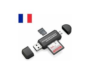 Pointez pour agrandir l'image. LECTEUR MICRO-SD-SDHC-MMC-TF-TFLASH-READER-ADAPTER-USB-2 miniature 1 LECTEUR-
