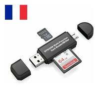 Pointez sur l'image pour zoomer LECTEUR-ADAPTATEUR-CARTE-MEMOIRE-MICRO-SD-SDHC-MMC-TF-TFLASH-CARD-READER-USB-2 miniature 1 LECTEUR-