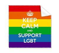 pointillé LGBT Rainbow Gay Lesbian Transgenre Gays Support Keep Calm and Support Drapeau Illustration Lunettes Chiffon Chiffon de Nettoyage Nettoyant pour écran de téléphone 5 pcs
