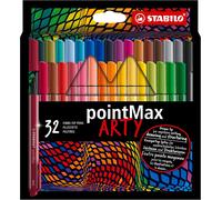 Pointmax Arty - Stylo Feutre - Etui Carton X 32 Feutres Pointe Moyenne - Gamme Arty