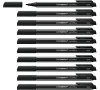 Pointmax - Felt Tip Pen - Pack Of 10 Medium Tip 0.8mm - Black