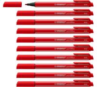 Pointmax - Stylo Feutre - Lot X 10 Feutres D'écriture Pointe Moyenne 0,8 Mm - Rouge