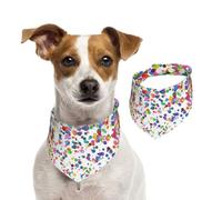 Points colorés imprimés,Bandanas pour Chien, écharpe en Coton, Bavoirs réglables pour Animaux de Compagnie,S